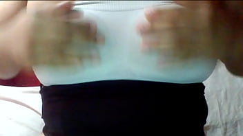Preview 2 of Xmastet - busty indian girl shows big boobs and dark nipples