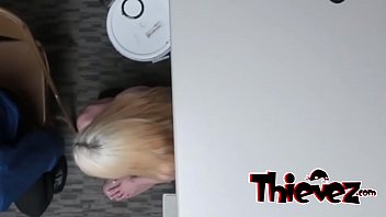 Preview 3 of Stephanie Tattoo Uk - Petite blonde teen blackmailed by a horny officer