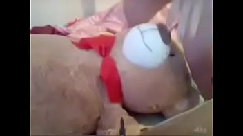 Preview 1 of Puffie - Young Chubby Girl humps giant teddy till orgasm