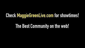 Preview 1 of Sex And Kiss Vedio - All Natural Maggie Green Gets Mouth Cummed In By Ms. Raquel!