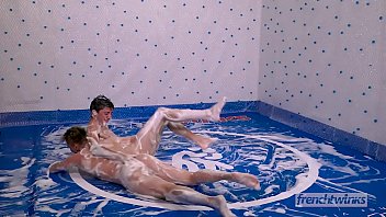 Preview 2 of Xxxnx Zin - Twinks Soap Fight&#039_n Fuck Enzo Lemercier VS Matteo Lavigne