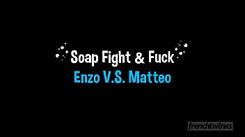 Preview 1 of Xxxnx Zin - Twinks Soap Fight&#039_n Fuck Enzo Lemercier VS Matteo Lavigne
