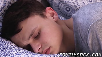 Preview 1 of Indian Dirty Blue Film - Gay stepdad wakes up twink for some bareback and creampie