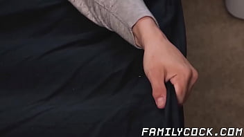 Preview 4 of Indian Dirty Blue Film - Gay stepdad wakes up twink for some bareback and creampie