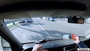 Preview 2 of Anty Sex Xxx Tamil - Italian babe fucks stranger in her truck