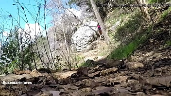 Preview 1 of Homemade Vietnam - Mommy Milks herself on public hiking trail outdoors