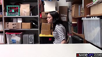Preview 2 of Tongue Daughter - Cute teen thief tried to avoid punish and got fucked