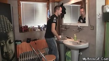Preview 1 of Shopelite Me - Dirty slut spreads legs for his bro&#039_s cock