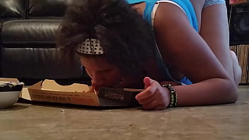 Preview 2 of Mom Vs 18sex - Piggy for pizza and cake