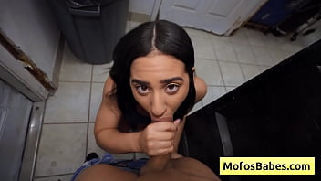 Preview 3 of 5 Mb Sexs - Sexy teen brunette with nice big ass fucked in the laundromat - Nikki Mars,  Jason Legend