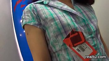 Preview 4 of Ebony Creamie Pie - Stunning czech teenie gets teased in the shopping centre and pounded in pov