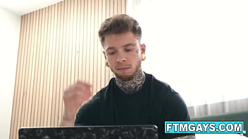 Preview 1 of Sex Pictuers - EXTREMELY FAT dick fucks tattooed FTM boy Atlas Alexander HARD in his boy cunt until he orgasms! Silver Steele is blessed to have such a fine boy!