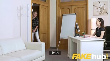 Preview 1 of Enjoy Tight Sax - Female Agent New model discovers hot casting couch wet lesbian orgasms