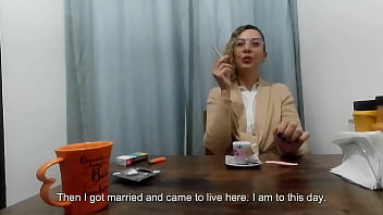 Preview 1 of Veronica Vain Full Length Videos - Convincing the girl in the coffee shop to have sex in the bathroom for money