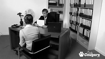 Preview 1 of Suzy Sweet Movie - Mature MILF Magda Slides Her Gstring To The Side And Gets Fucked At The Office