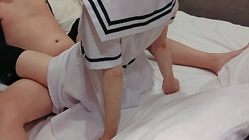 Preview 4 of Adel 969 - 騎乗位で中出しした精液がこぼれちゃった 清楚系の女子高生の制服でハメ撮り 手マン オーガズム コスプレ