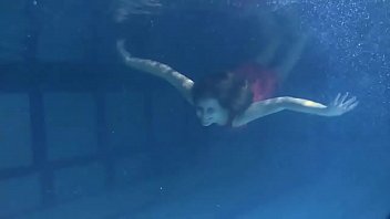Preview 1 of Dani Daniles Videos - Two hot lesbians underwater touching each-other. y. s are naked in the pool. Young nudists ..