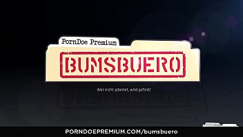 Preview 1 of Spying Mom Quickie - BUMS BUERO - Curvy German vixen pounded hard by her boss