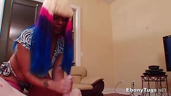Preview 1 of Nude Arabian Ass - Ebony Angel Gives Tugjob and Titty Fuck