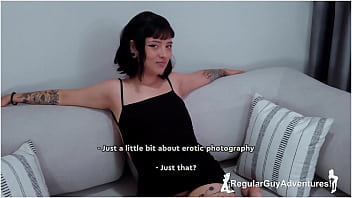 Preview 1 of Kleio Valentien Foot - 4k - Goth girl Nicole tries out the casting couch
