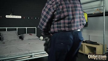 Preview 1 of Fresh Theenfuck - Grandpa fucks a beautiful y. pussy and gives her oral creampie
