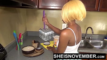 Preview 1 of Little Porn Redtube - HD Sweaty Bubble Butt And Gigantic Natural Tits Exposed In My White Poka Dot Panties While Mopping Up The Kitchen Topless With Upskirt,  Sexy Young Busty Blonde Black Girl Sheisnovember Closeup Wedgie Fetish,  Large Areolas Out By Msnovember
