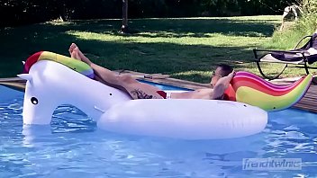 Preview 2 of Rebocca More - A wild fucking session on the edge of the pool between Chris Loan &amp_Kevin Ventura
