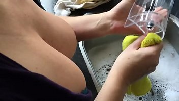 Preview 2 of Big Bob Sex Live - Milf household flashing with a fucking happy end