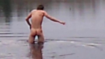 Preview 4 of Nine Girls By One Man - Russian amateur: skinny dipping