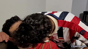 Preview 3 of Soffia Leon Sex - Leicy and Zayan soccer players bound and gagged together | PREVIEW
