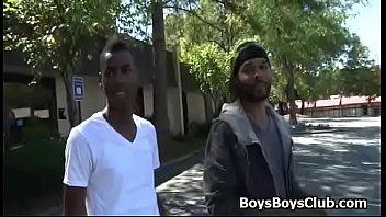 Preview 1 of Submistiv Slave Masturbation - Black Gay Porn With Muscular Black Man and White Twink 16