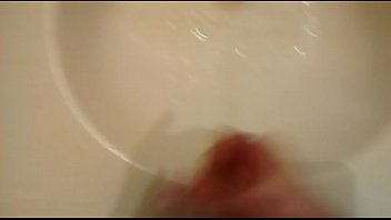 Preview 4 of Elegant Milf First Casting - Part2: Jacking till I cum. Piss on mirror at sink. Slap Balls and hard cock.