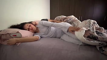 Preview 4 of Kiss Bobies - Lesbians snuggle in bed and touch their asses