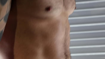 Preview 2 of Fuking Kis - Bearded tatted hot guy fucks sex toy