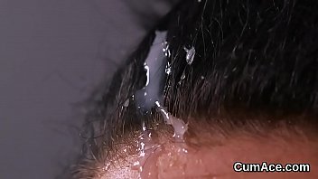 Preview 1 of Old Women Kiss - Wacky stunner gets cumshot on her face gulping all the spunk