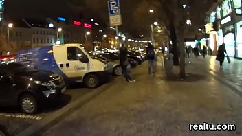 Preview 1 of Two Girls Rubbing Cock - Perfect czech nympho was seduced in the hypermarket and plowed in pov