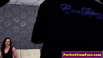 Preview 1 of Sunny Leone Fuk Boyfriend - Pov dickucking British babe takes big facial