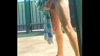 Preview 4 of Awesom Babe Butt - Public Twink Jerk and Cum at Beach