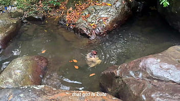 Preview 1 of Rum His Ass - Fucked outdoors in the Rio Pance in Cali Colombia with a stranger who masturbates watching me - Celeste Alba &amp_ Angel Cruz