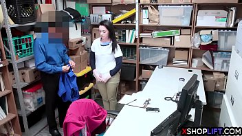 Preview 2 of Sunny Leyon Sex Veido - Hot ass teen makes a deal with security after stealing