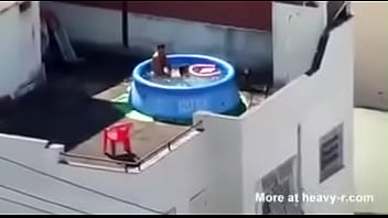 Preview 3 of Xxx Porn Sex Pics - Chimando a la Gorda en la Piscina.MP4
