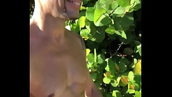 Preview 3 of Massage On Indian Tits - JUST A HAPPY GUY WALKING ON THE BEACH LIVING HIS BEST LIFE TAN FIT  LIFEGUARD PORNSTAR