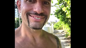 Preview 1 of Massage On Indian Tits - JUST A HAPPY GUY WALKING ON THE BEACH LIVING HIS BEST LIFE TAN FIT  LIFEGUARD PORNSTAR