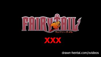 Preview 1 of Mom Teen Son Boob - Fairy Tail Hentai - Menage Natsu x Lucy x Erza