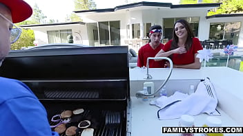 Preview 4 of Raped Biggest Dick - Petite dominated and compeers stepmom xxx Stepfamily Fourth Of July