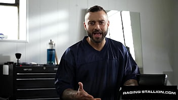 Preview 1 of Big Black Man Sexy Video - Beefy Stud Railed By 3 Hot Hunks During Game Night - Bruce Jones,  Grayden Hall - RagingStallion