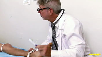 Preview 3 of Girl As Sleeping - DILF Richard Lennox Tickles His Twink Patient Frank Funsize
