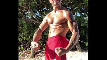 Preview 2 of Teem Sleetcom - MAXXX LOADZ THE BEACH BODY LIFEGUARD PORNSTAR TAN FIT  WITH ROCK HARD ABS