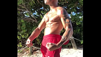 Preview 3 of Teem Sleetcom - MAXXX LOADZ THE BEACH BODY LIFEGUARD PORNSTAR TAN FIT  WITH ROCK HARD ABS