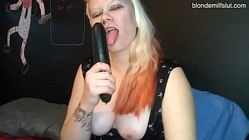 Preview 1 of Young Boy Rep Unty - BLONDE MILF SLUT CUCUMBER FUCK